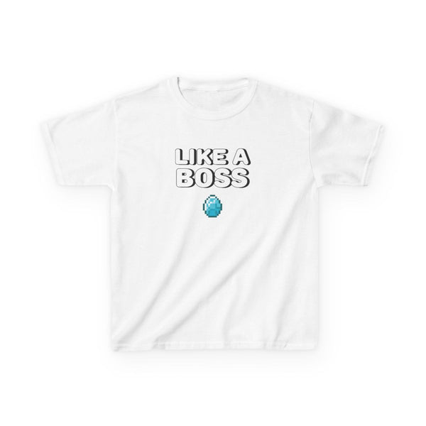 Like A Boss Kids T-Shirt White Front