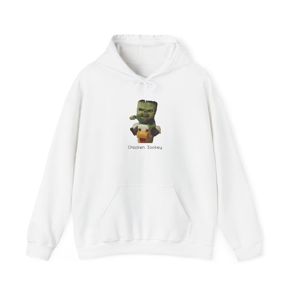 Chicken Jockey  Hoodie White Front