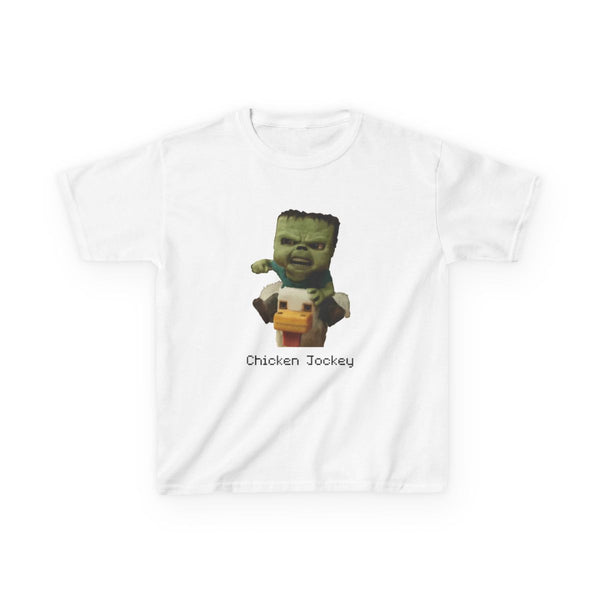 Chicken Jockey  Kids T-Shirt White Front