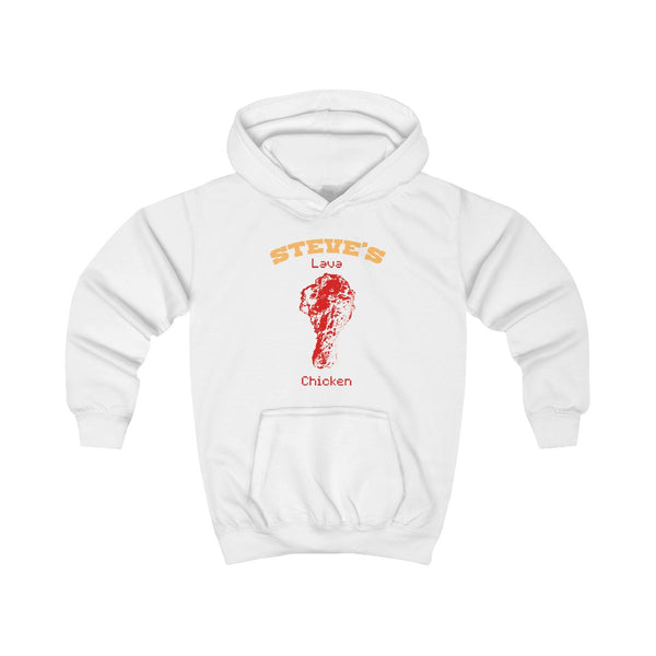 Steve's Lava Chicken Kids Hoodie White Front