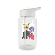 Red And Blue Clear Water Bottle 2