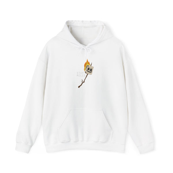 Stay Mello White Helmet DJw - White Helmet DJ Hoodie White Front
