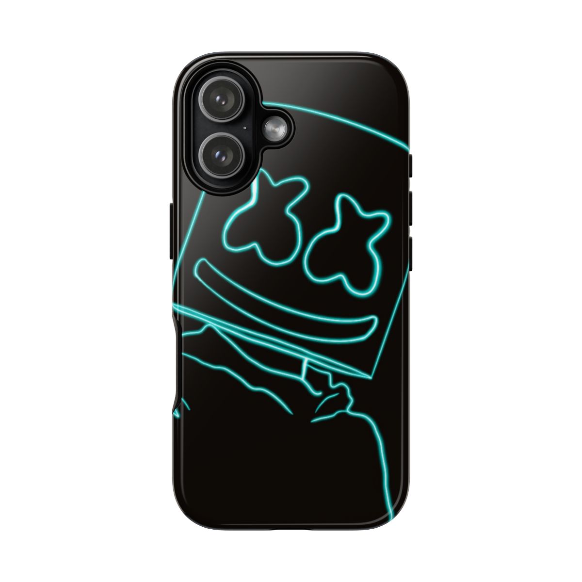 Black White Helmet DJ Neon Phone Case