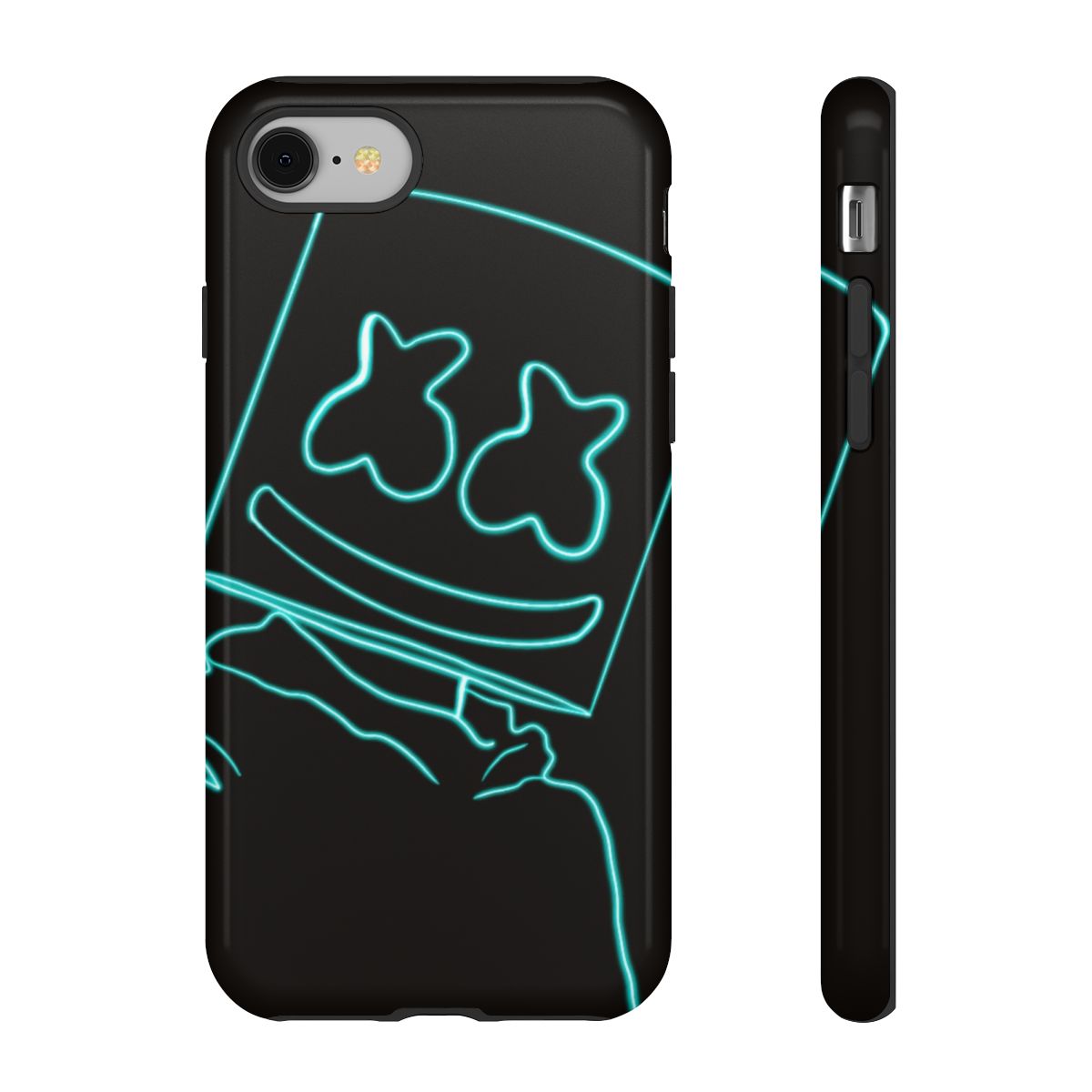 Black White Helmet DJ Neon Phone Case