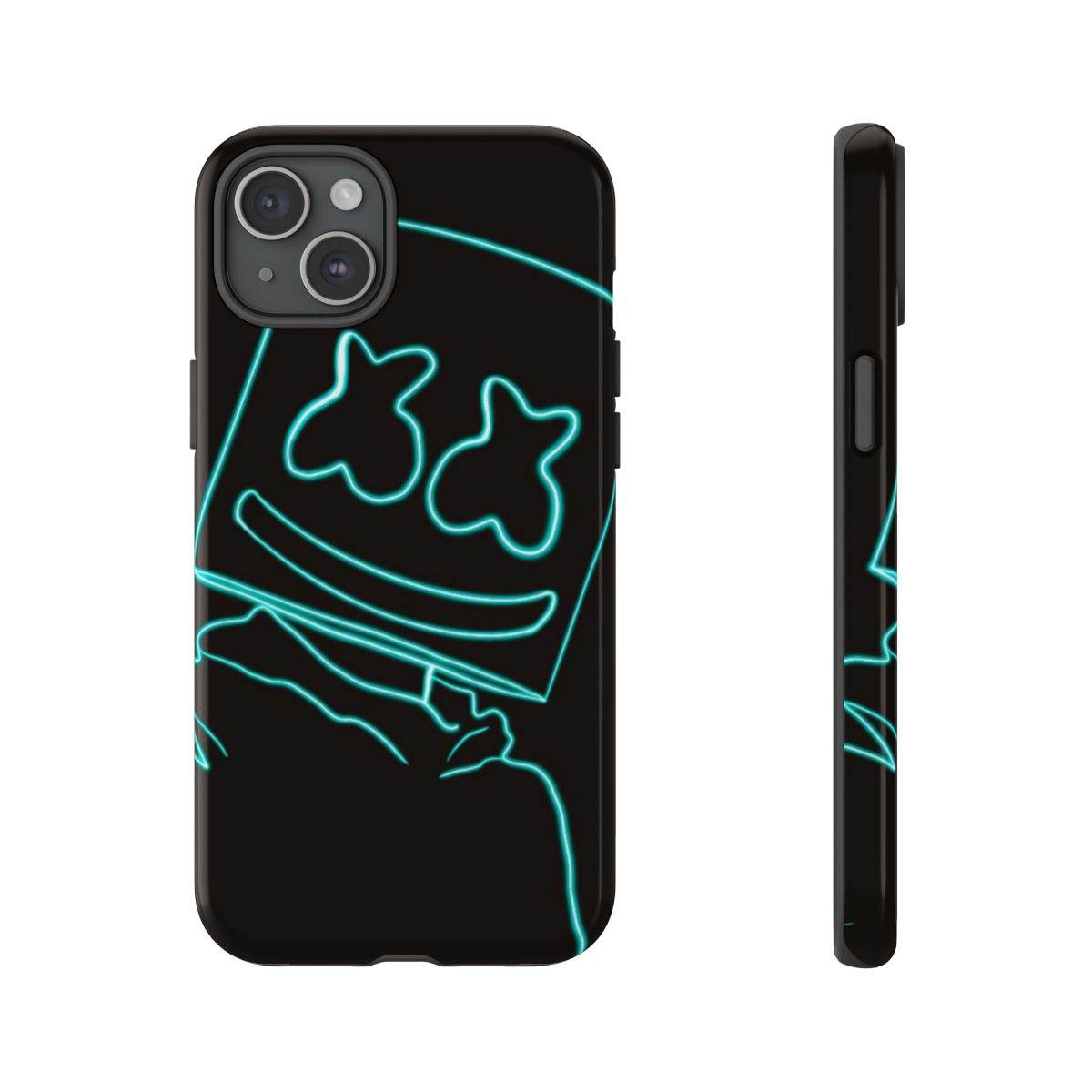 Black White Helmet DJ Neon Phone Case