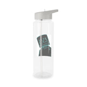 Black White Helmet DJ Neon Clear Water Bottle 7