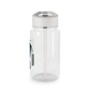 Black White Helmet DJ Neon Clear Water Bottle 4