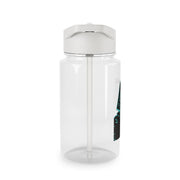 Black White Helmet DJ Neon Clear Water Bottle 3