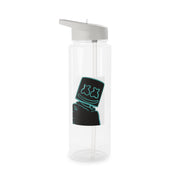 Black White Helmet DJ Neon Clear Water Bottle 6