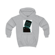 Black White Helmet DJ Neon Kids Hoodie 3