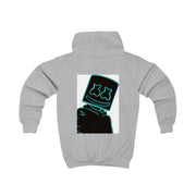Black White Helmet DJ Neon Kids Hoodie 4