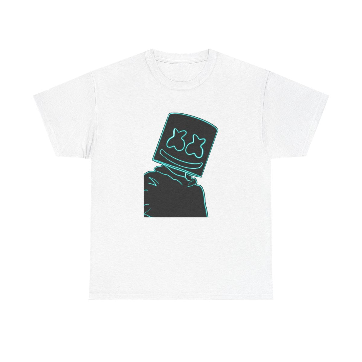 Black White Helmet DJ Neon T-Shirt