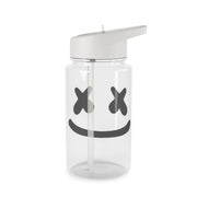 Blue White Helmet DJ Clear Water Bottle 2