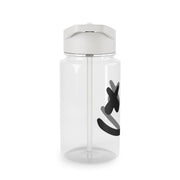 Blue White Helmet DJ Clear Water Bottle 3