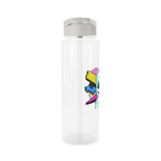 Neon Logo White Helmet DJ Clear Water Bottle 8