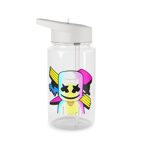 Neon Logo White Helmet DJ Clear Water Bottle