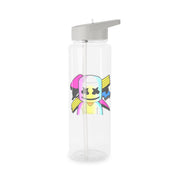 Neon Logo White Helmet DJ Clear Water Bottle 7