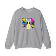 Neon Logo White Helmet DJ Sweatshirt 3