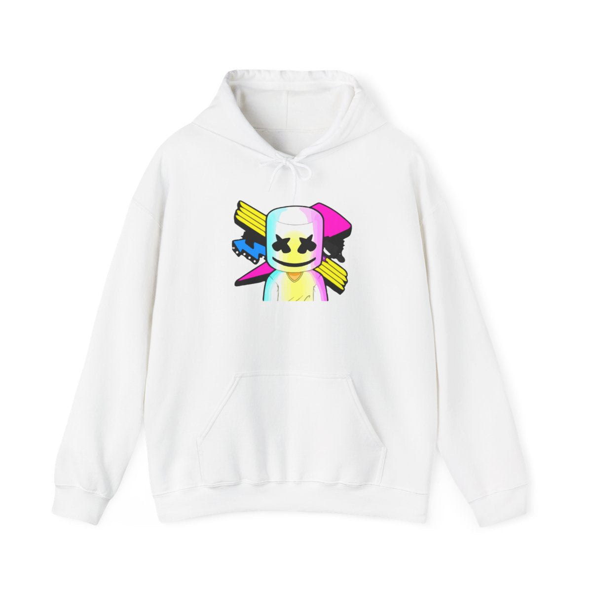 Neon Logo White Helmet DJ Hoodie