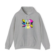 Neon Logo White Helmet DJ Hoodie 3