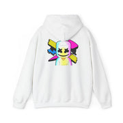 Neon Logo White Helmet DJ Hoodie 2