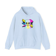 Neon Logo White Helmet DJ Hoodie 9