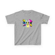 Neon Logo White Helmet DJ Kids T-Shirt 3