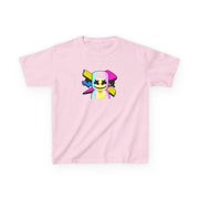 Neon Logo White Helmet DJ Kids T-Shirt 7