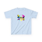 Neon Logo White Helmet DJ Kids T-Shirt 5