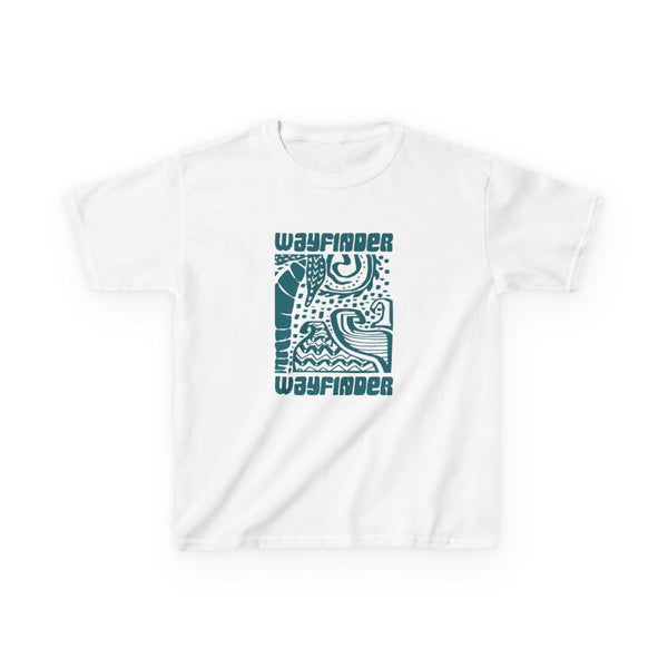 Wayfinder Print Kids T-Shirt White Front