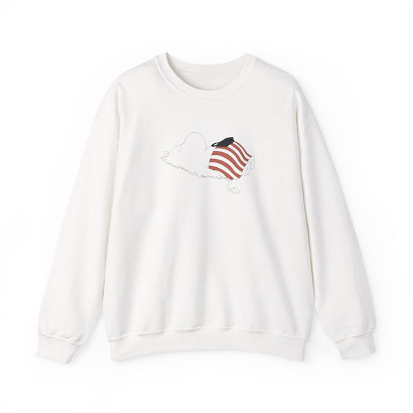 Moom On Grass Sweatshirt White Front