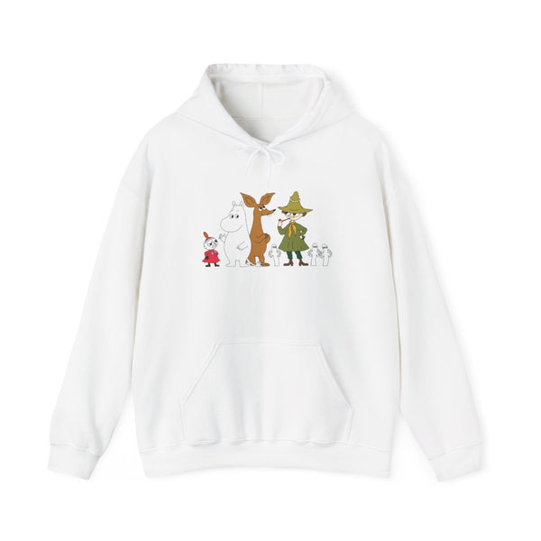 Moom Characters Hoodie White Front