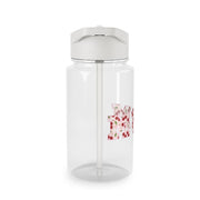 Floral Varsity Mum Clear Water Bottle 3