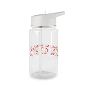Floral Varsity Mum Clear Water Bottle 2