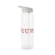 Floral Varsity Mum Clear Water Bottle 6