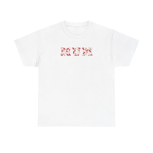 Floral Varsity Mum T-Shirt White Front