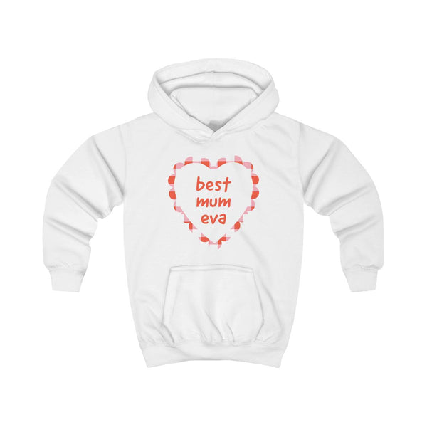 Best Mum Eva Kids Hoodie White Front