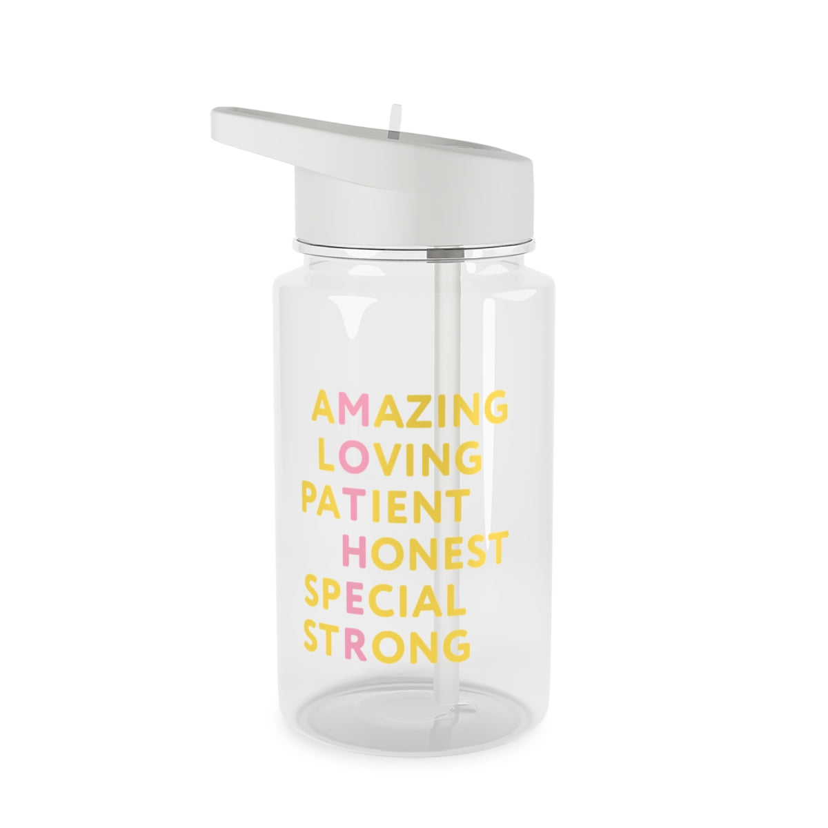 Mother Anagram Clear Water Bottle