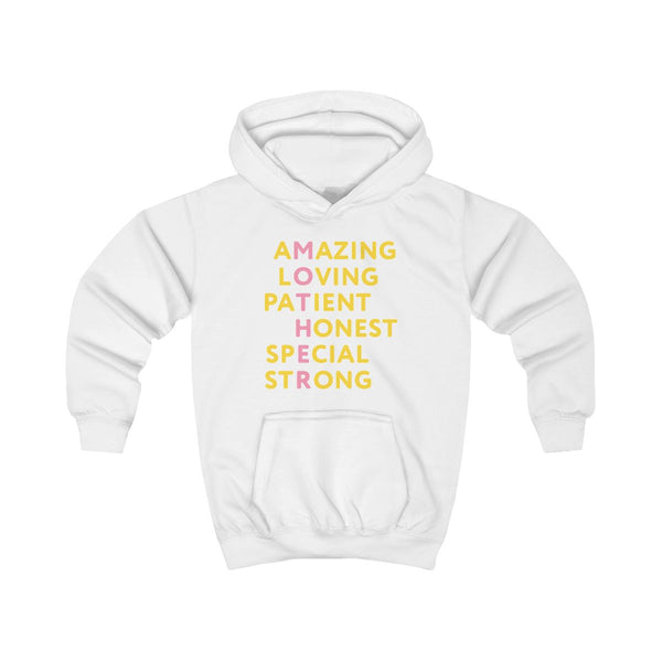 Mother Anagram Kids Hoodie White Front