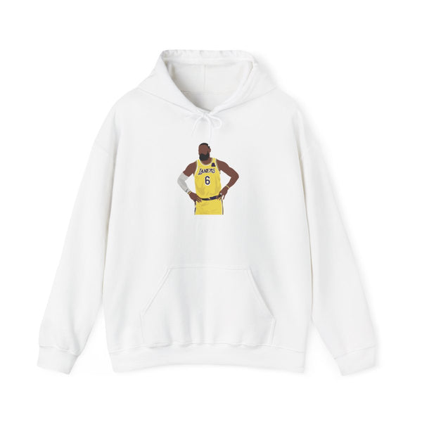 Lebron - Baskteball Hoodie White Front