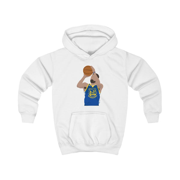Curry - Basketball Kids Hoodie White Front
