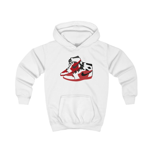 Jordans - Basketball Kids Hoodie White Front