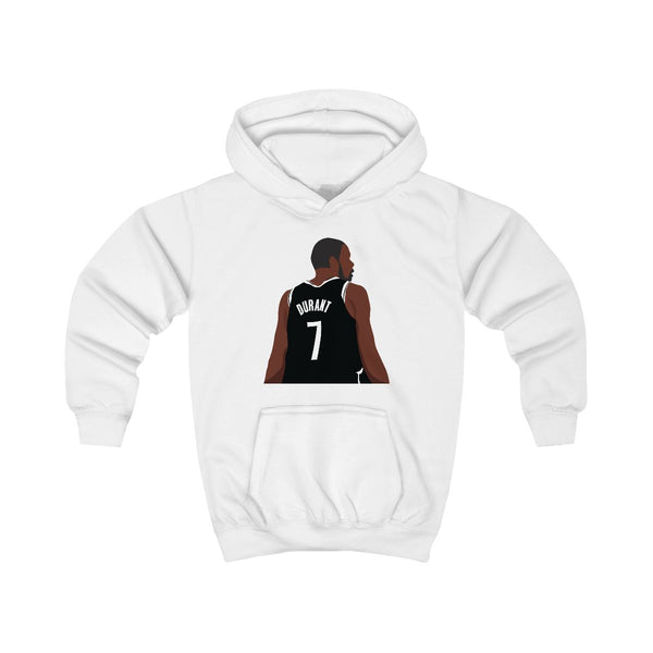 Durant - Basketball Kids Hoodie White Front