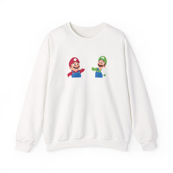 Mario And Luigi Sweatshirt White Front