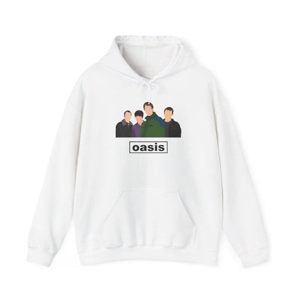 Rock Band Members Hoodie White Front