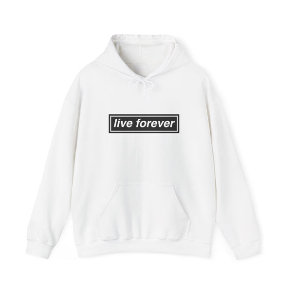 Live Forever Hoodie White Front
