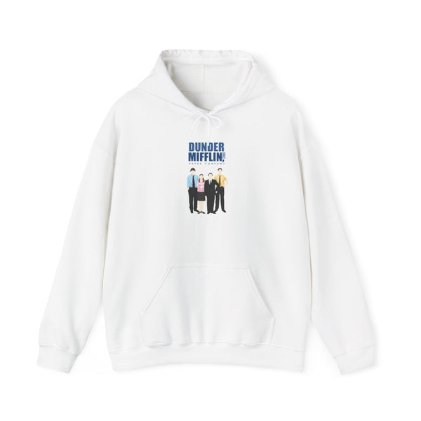 Office Cartoon - Dunder Mifflin Hoodie White Front
