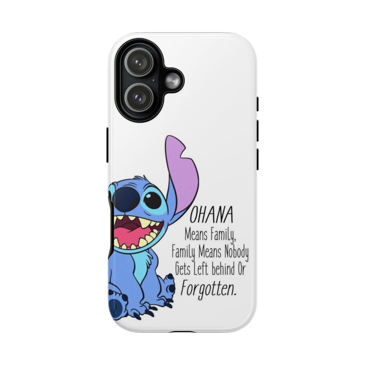 Ohana Means Family - Blue Alien Phone Case