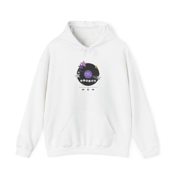Amethyst Vinyl Scrapbook Hoodie White Front