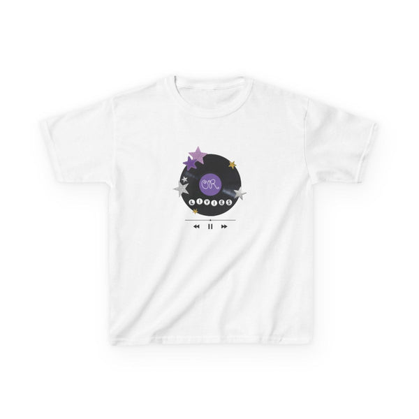 Amethyst Vinyl Scrapbook Kids T-Shirt White Front